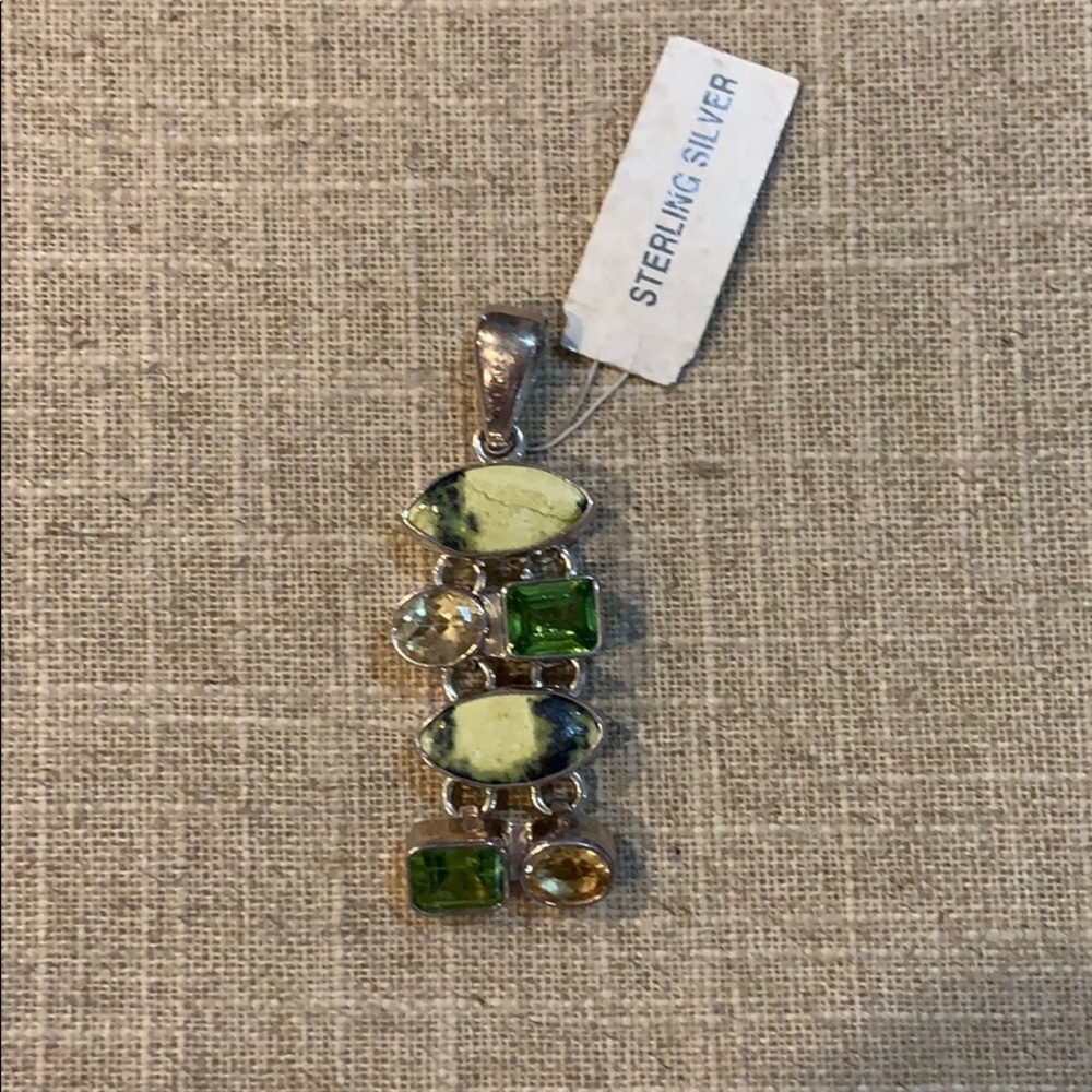 Sterling silver enhancer for necklace
